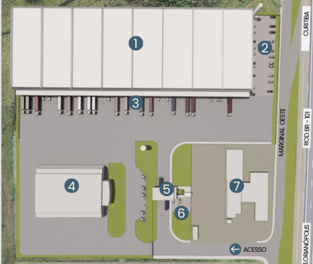 Foto do imóvel: Galpão para Alugar, 1.485 m² em Araquari - Araquari