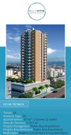 Apartamento com 2 Quartos à Venda,  em Enseada - Guarujá