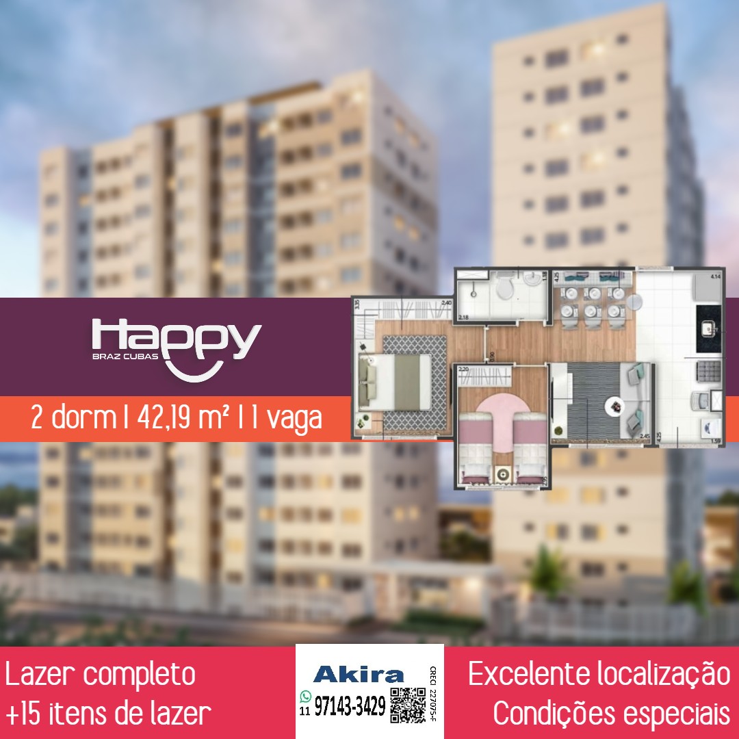 Imagem Apartamento com 2 Quartos à Venda, 42 metros em Vila Nova Cintra - Mogi das Cruzes