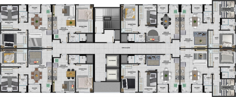 Imagem Apartamento com 3 Quartos à Venda, 79 m²em Linha Batista - Criciúma