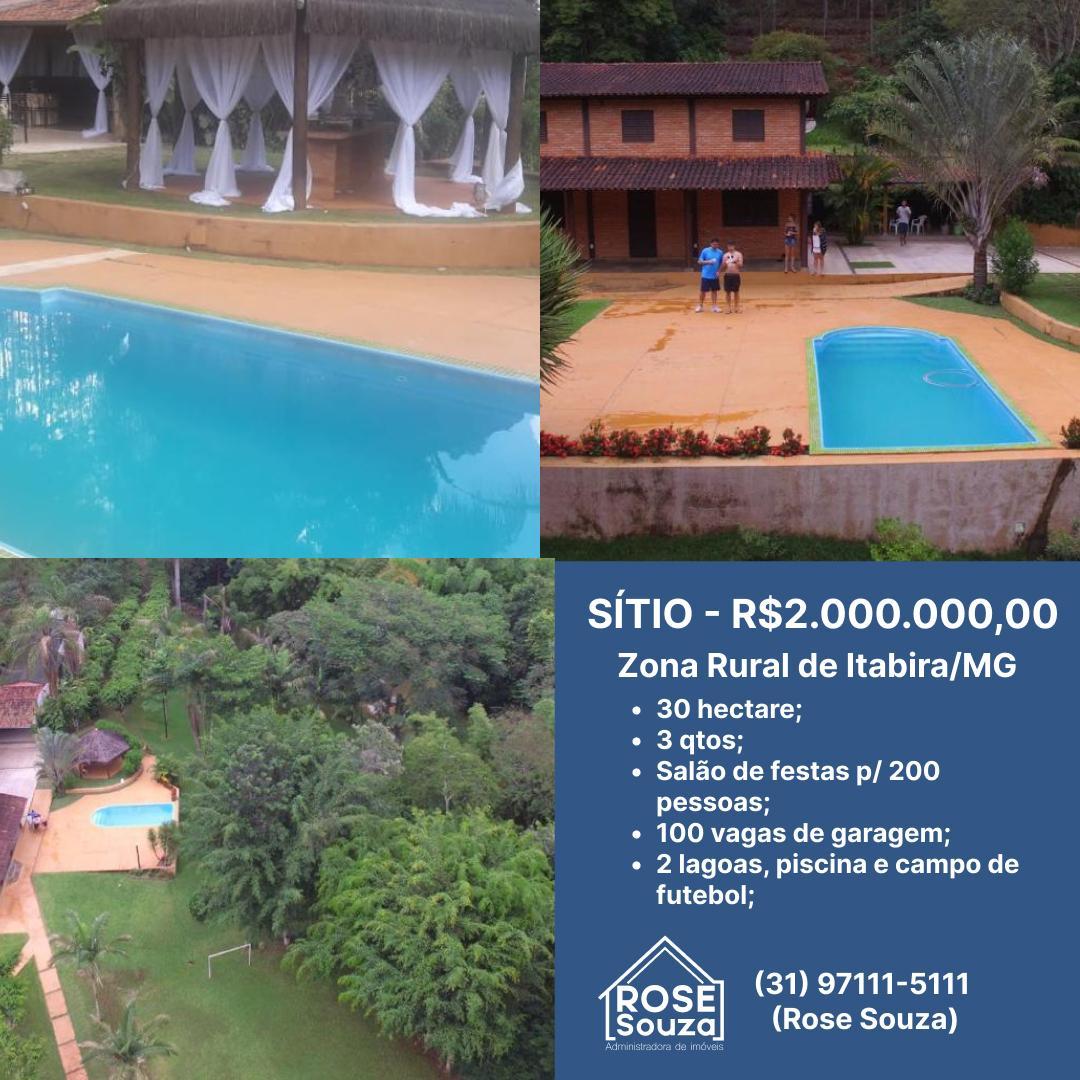 Chácara com 3 Quartos à Venda, 30 m²em Área Rural de Itabira - Itabira