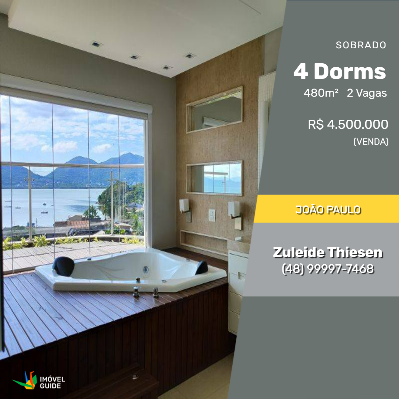 Foto do imóvel: Sobrado com 5 Quartos à Venda, 480 m² em João Paulo - Florianópolis