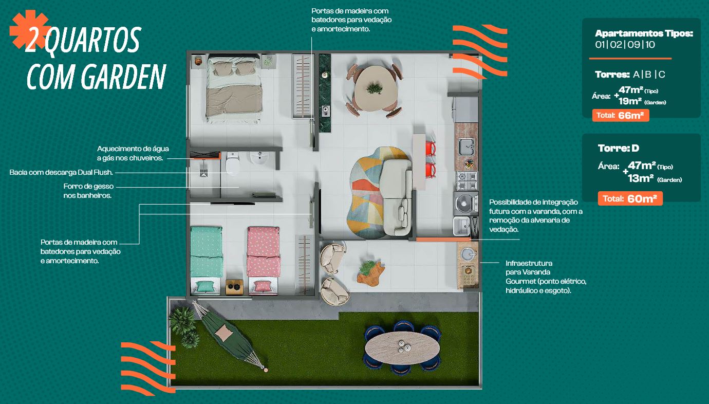 Imagem Apartamento com 2 Quartos à Venda, 47 m² em Varadouro - Olinda