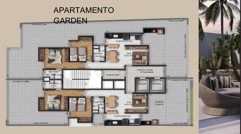 Imagem Apartamento com 2 Quartos à Venda, 135 m² em Alto dos Passos - Juiz de Fora