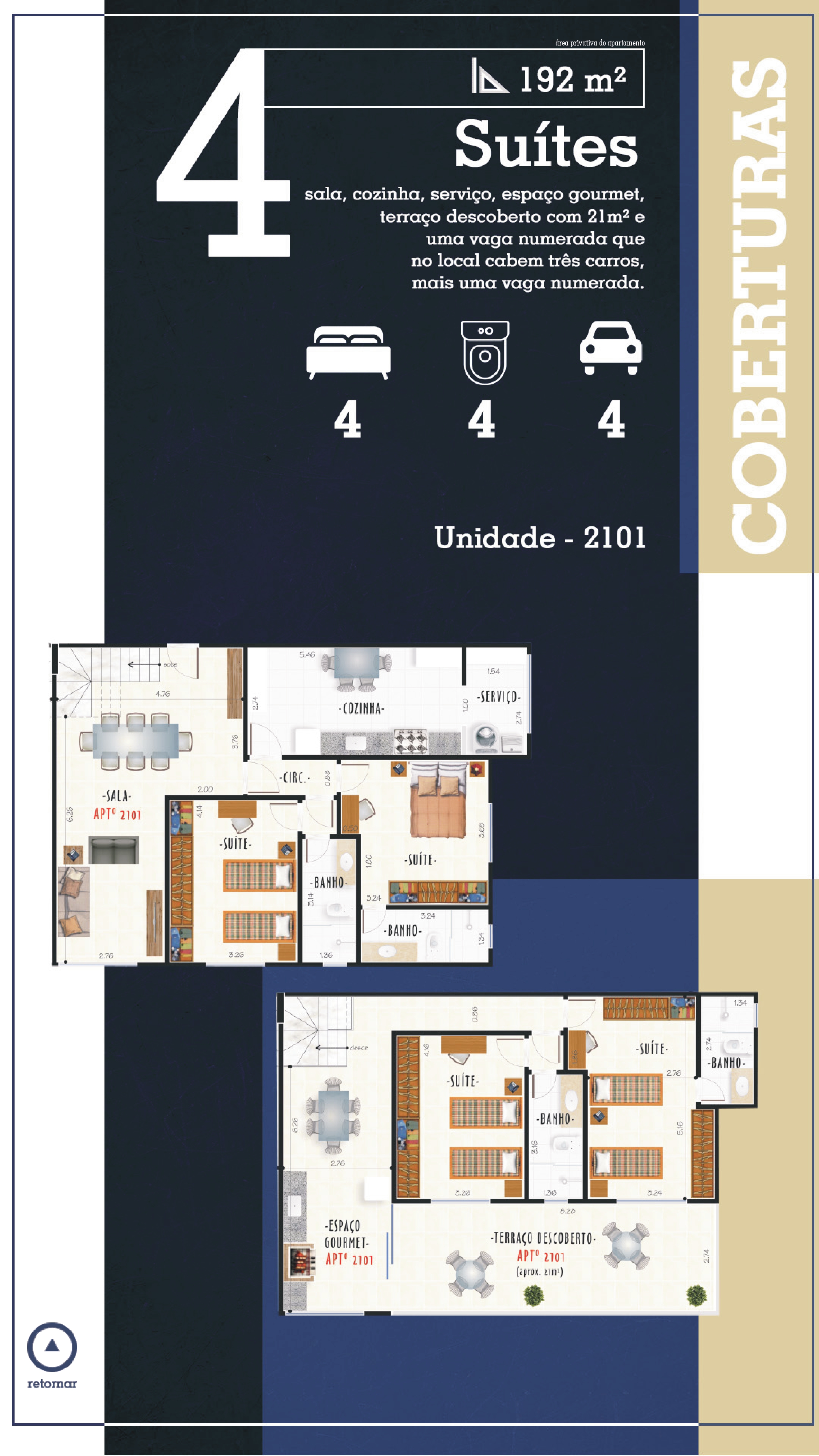 Imagem Cobertura com 3 Quartos à Venda, 131 m² em São Mateus - Juiz de Fora
