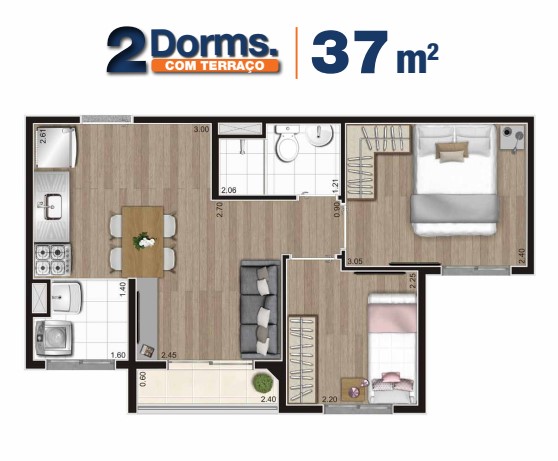 Imagem Apartamento com 2 Quartos à Venda, 37 m²em Vila Gea - São Paulo