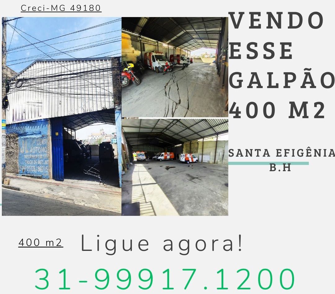 Galpão à Venda, 400 m²em Santa Efigênia - Belo Horizonte