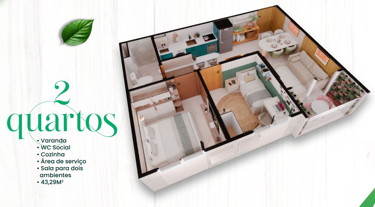 Imagem Apartamento com 2 Quartos à Venda, 43 m² em Várzea - Recife