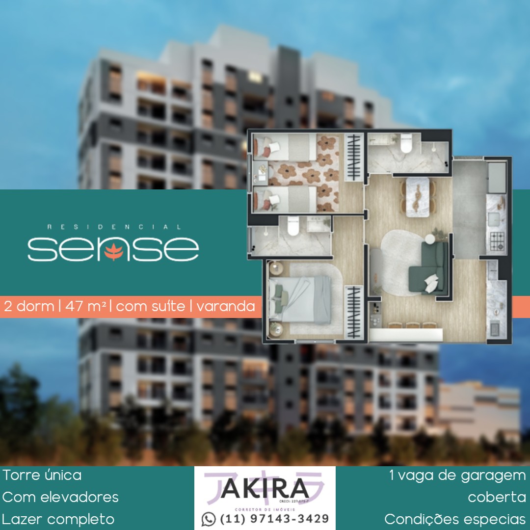 Imagem Apartamento com 2 Quartos à Venda, 47 m² em Jardim Armênia - Mogi das Cruzes