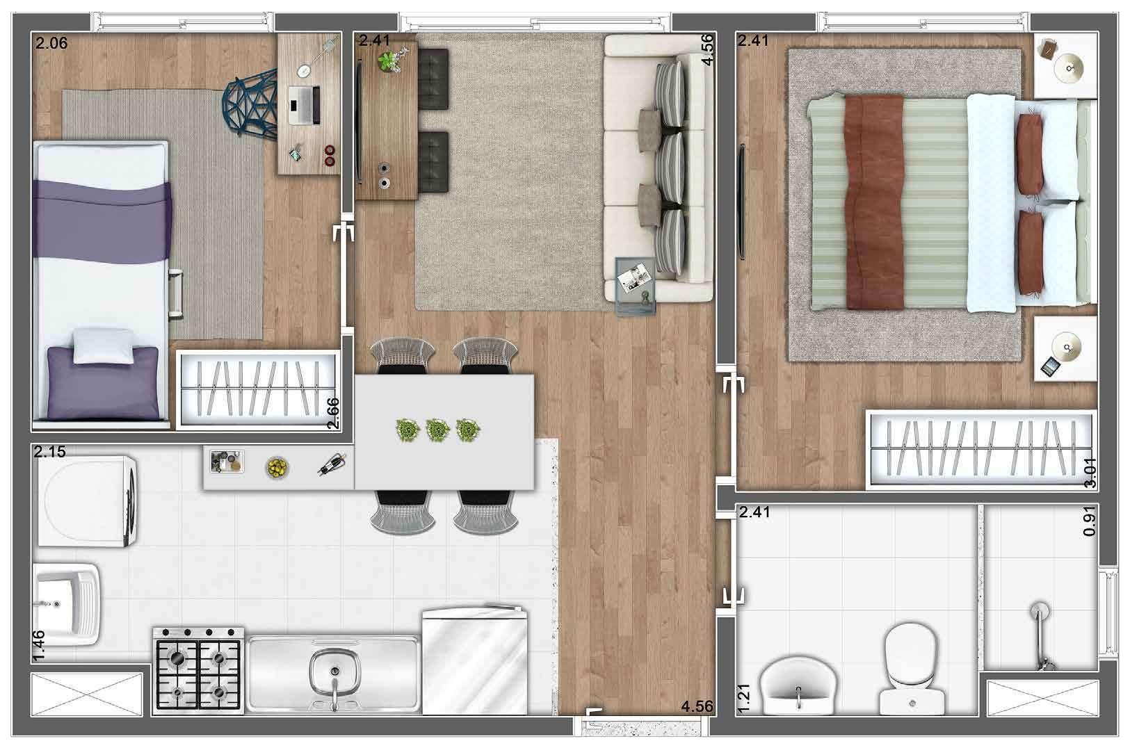 Imagem Apartamento com 2 Quartos à Venda, 35 m²em Parque Dom João Neri - São Paulo