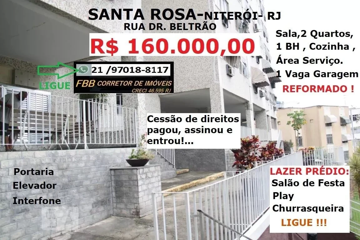 Imagem Apartamento com 2 Quartos à Venda, 65 m² em Santa Rosa - Niterói