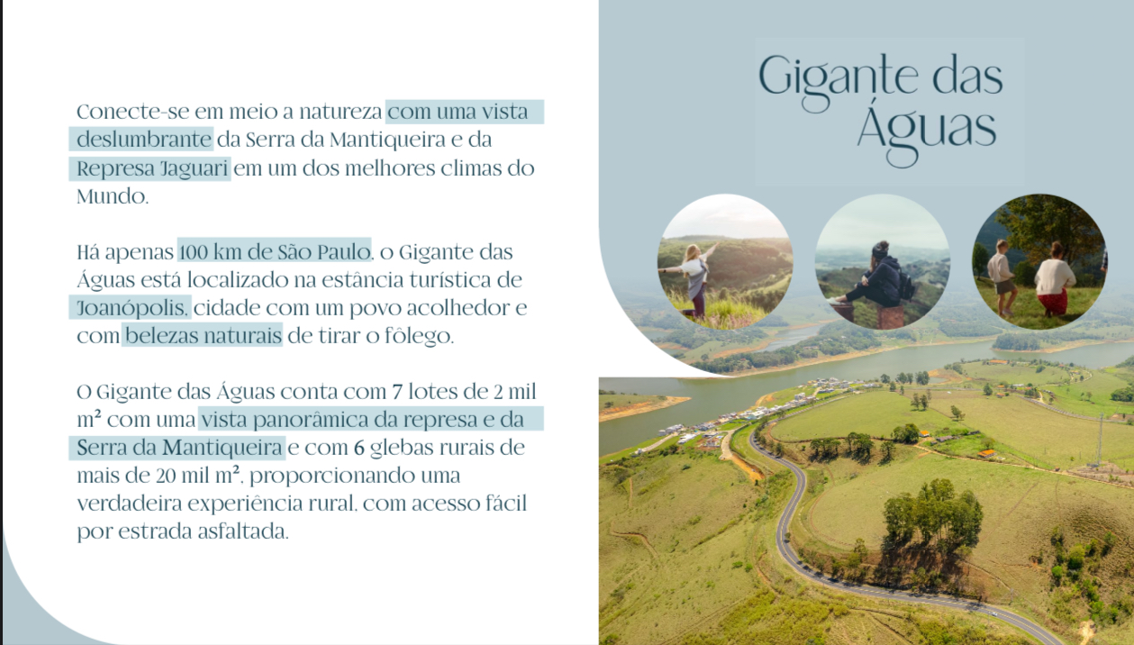 Foto do imóvel: Terreno à Venda, 2.000 m² em Gigante das Águas  - Joanópolis