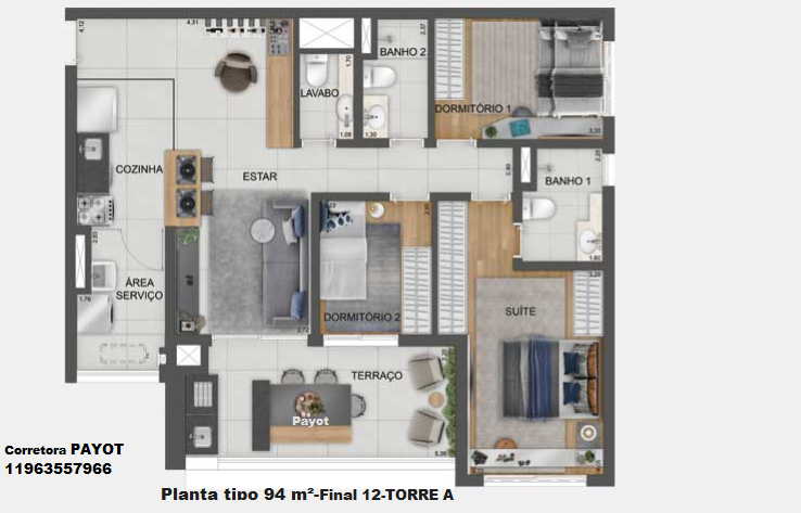 Imagem Apartamento com 4 Quartos à Venda, 126 m²em Mooca - São Paulo