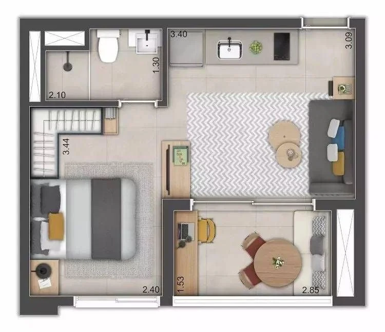Imagem Apartamento com 2 Quartos à Venda, 80 m²em Belenzinho - São Paulo