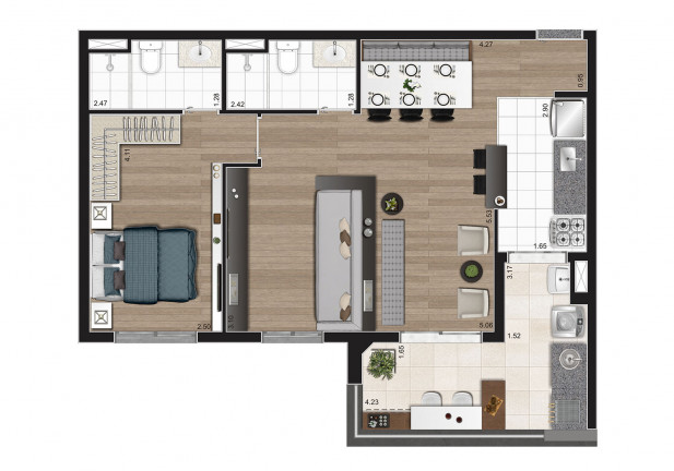 Imagem Apartamento com 2 Quartos à Venda, 69 m² em Vila Ipojuca - São Paulo
