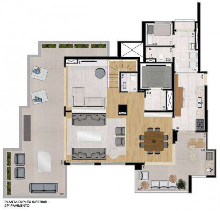 Apartamento com 3 Quartos à Venda, 153 m² em Jardim - Santo André