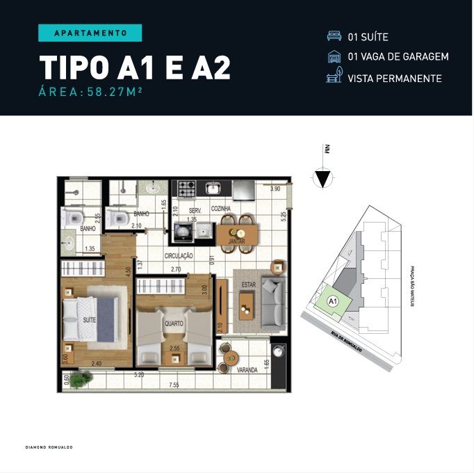 Imagem Apartamento com 2 Quartos à Venda, 57 m² em São Mateus - Juiz de Fora