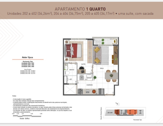 Foto do imóvel: Studio com 1 Quarto à Venda, 34 m² em Tijuca - Rio de Janeiro