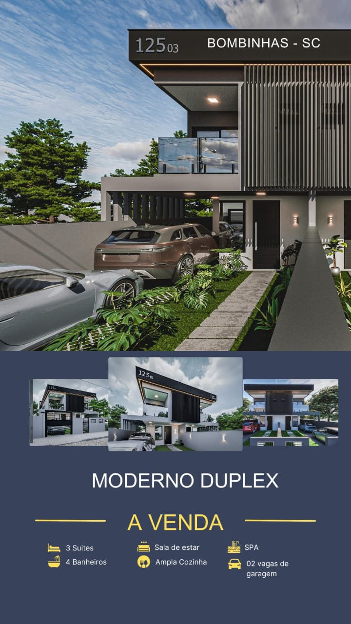 Sobrado com 3 Quartos à Venda, 118 m² em Bombinhas - Bombinhas