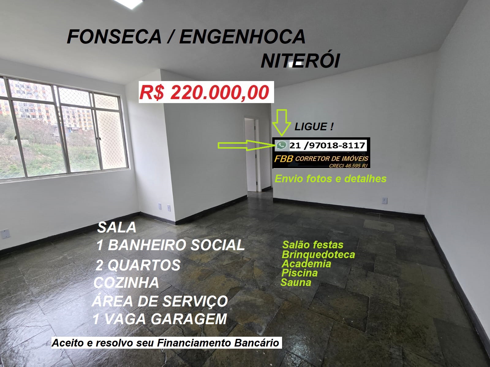 Imagem Apartamento com 2 Quartos à Venda, 55 m² em Engenhoca - Niterói