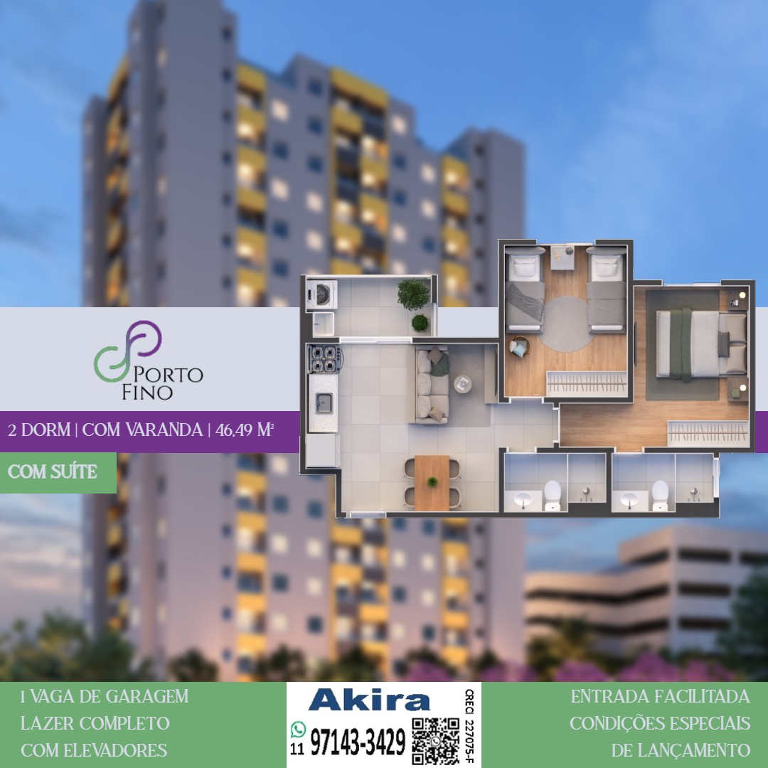 Imagem Apartamento com 2 Quartos à Venda, 46 m² em Mogi Moderno - Mogi das Cruzes