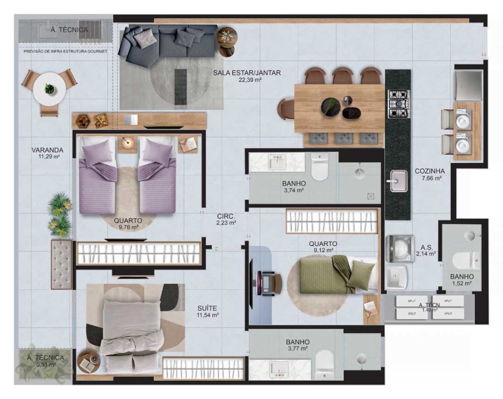 Imagem Apartamento com 3 Quartos à Venda, 90 m² em Praia da Costa - Vila Velha