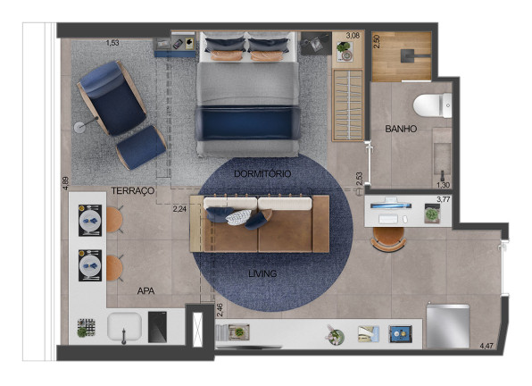 Imagem Studio com 1 Quarto à Venda, 33 m² em Butantã - SÃO PAULO