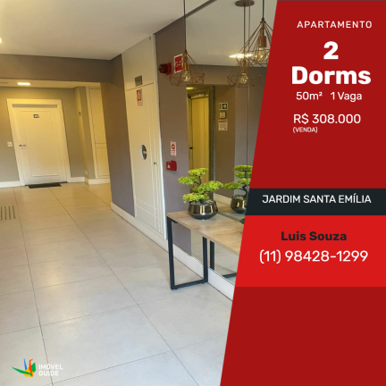 Apartamento com 2 Quartos à Venda,  em Jardim Santa Emília - São Paulo