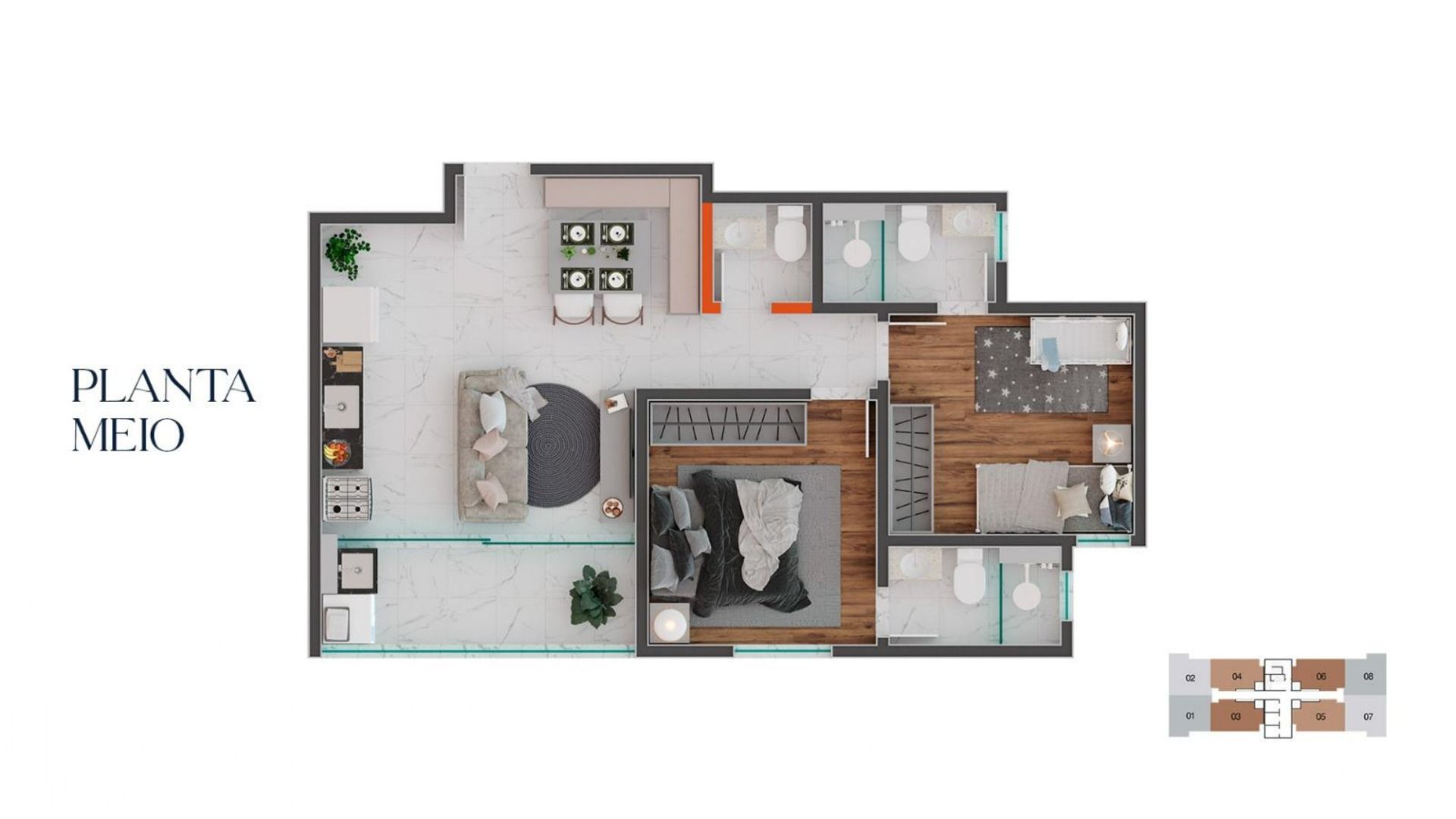 Foto do imóvel: Apartamento com 2 Quartos à Venda, 56 m² em Boa Vista - Juiz de Fora