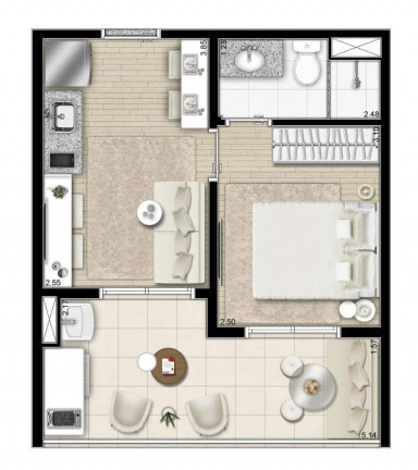 Imagem Apartamento com 1 Quarto à Venda,  em Ipiranga - São Paulo