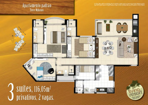 Foto do imóvel: Apartamento com 4 Quartos à Venda, 163 m² em Manuel Dias Branco - Fortaleza