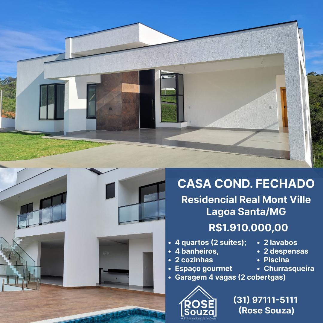 Casa de Condomínio com 4 Quartos à Venda, 302 m²em Novo Santos Dumont - Lagoa Santa