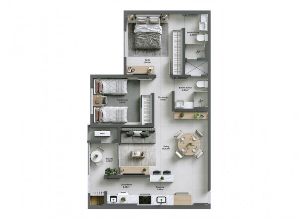 Imagem Apartamento com 3 Quartos à Venda, 86 m²em Centro - Içara