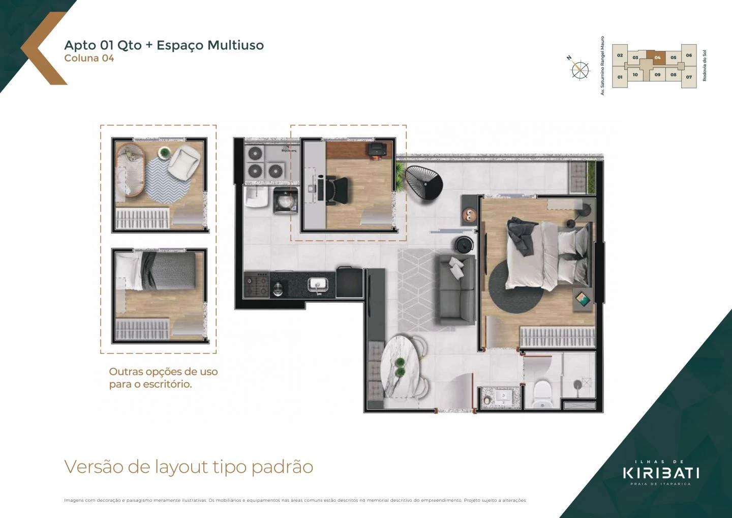 Imagem Apartamento com 1 Quarto à Venda, 40 m² em Praia de Itaparica - Vila Velha
