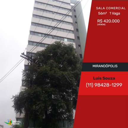 Sala Comercial à Venda,  em Mirandópolis - São Paulo