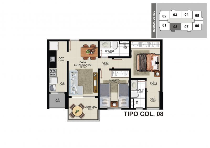 Imagem Apartamento com 2 Quartos à Venda, 90 m² em Praia de Itaparica - Vila Velha
