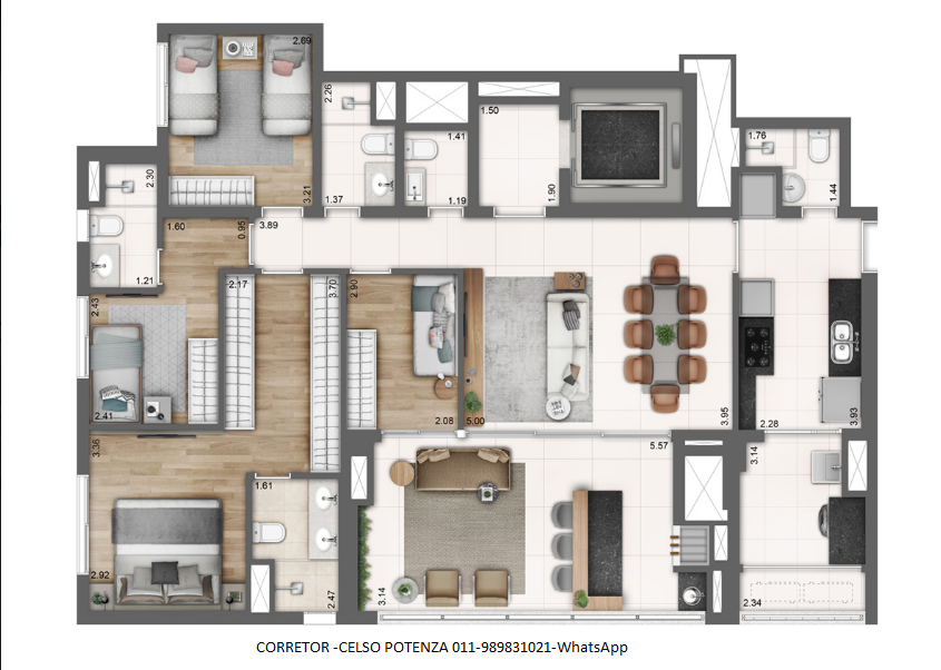 Imagem Apartamento com 4 Quartos à Venda, 190 m² em Perdizes - São Paulo