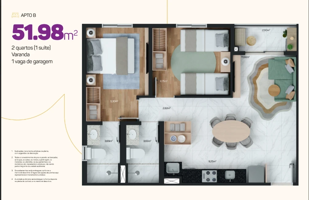 Imagem Apartamento com 3 Quartos à Venda, 51 m² em Parque Iracema - Fortaleza