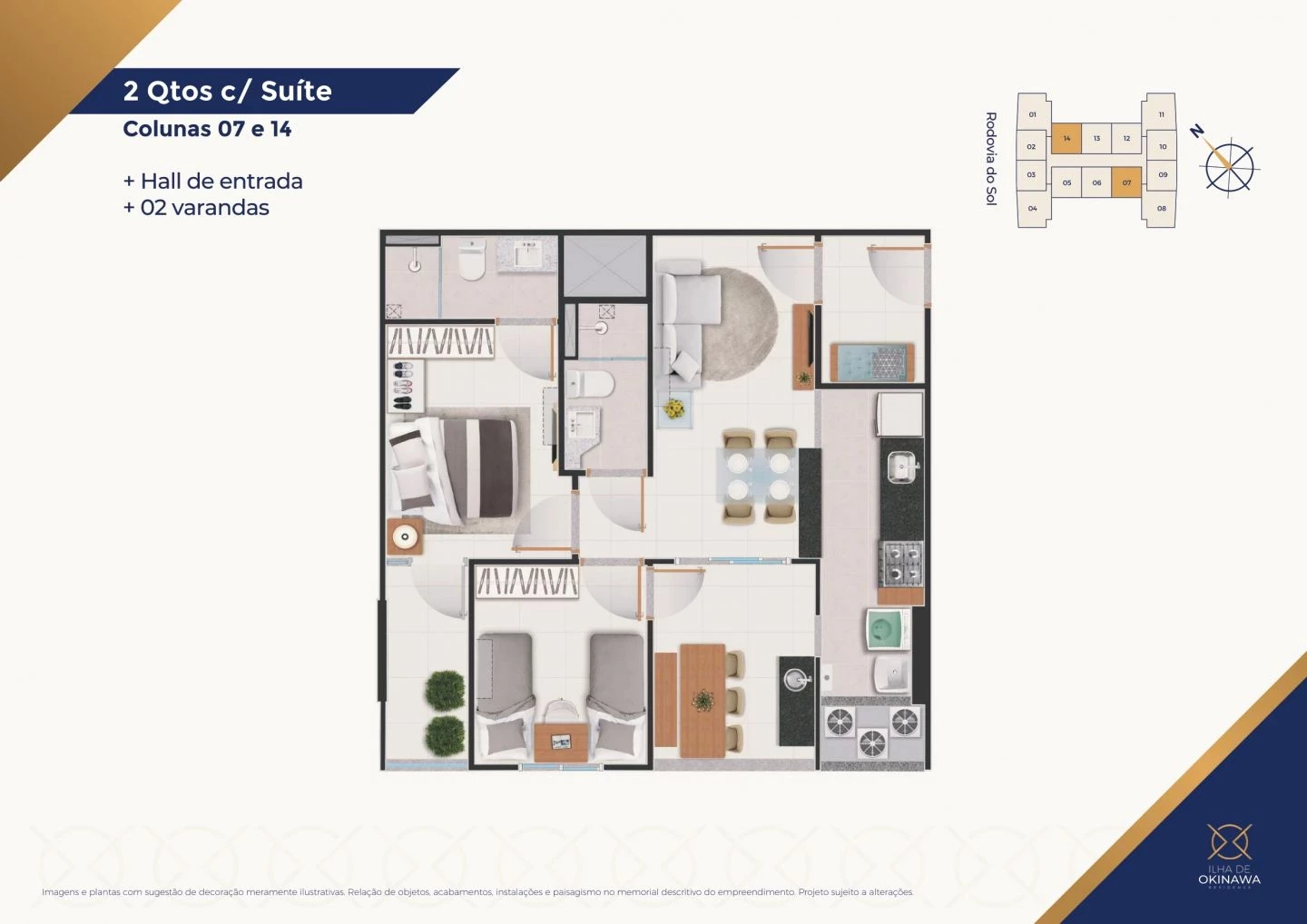 Imagem Apartamento com 2 Quartos à Venda, 58 m² em Praia de Itaparica - Vila Velha