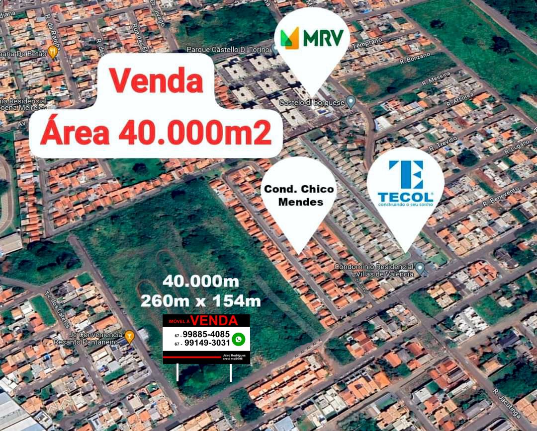 Terreno à Venda, 40 m²em Morada Verde - Campo Grande