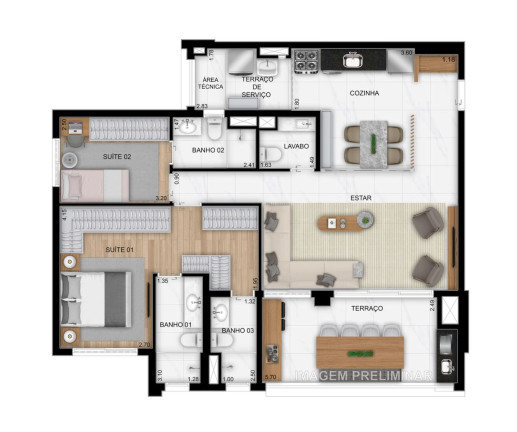 Imagem Apartamento com 3 Quartos à Venda,  em Cidade Mãe do Céu - São Paulo