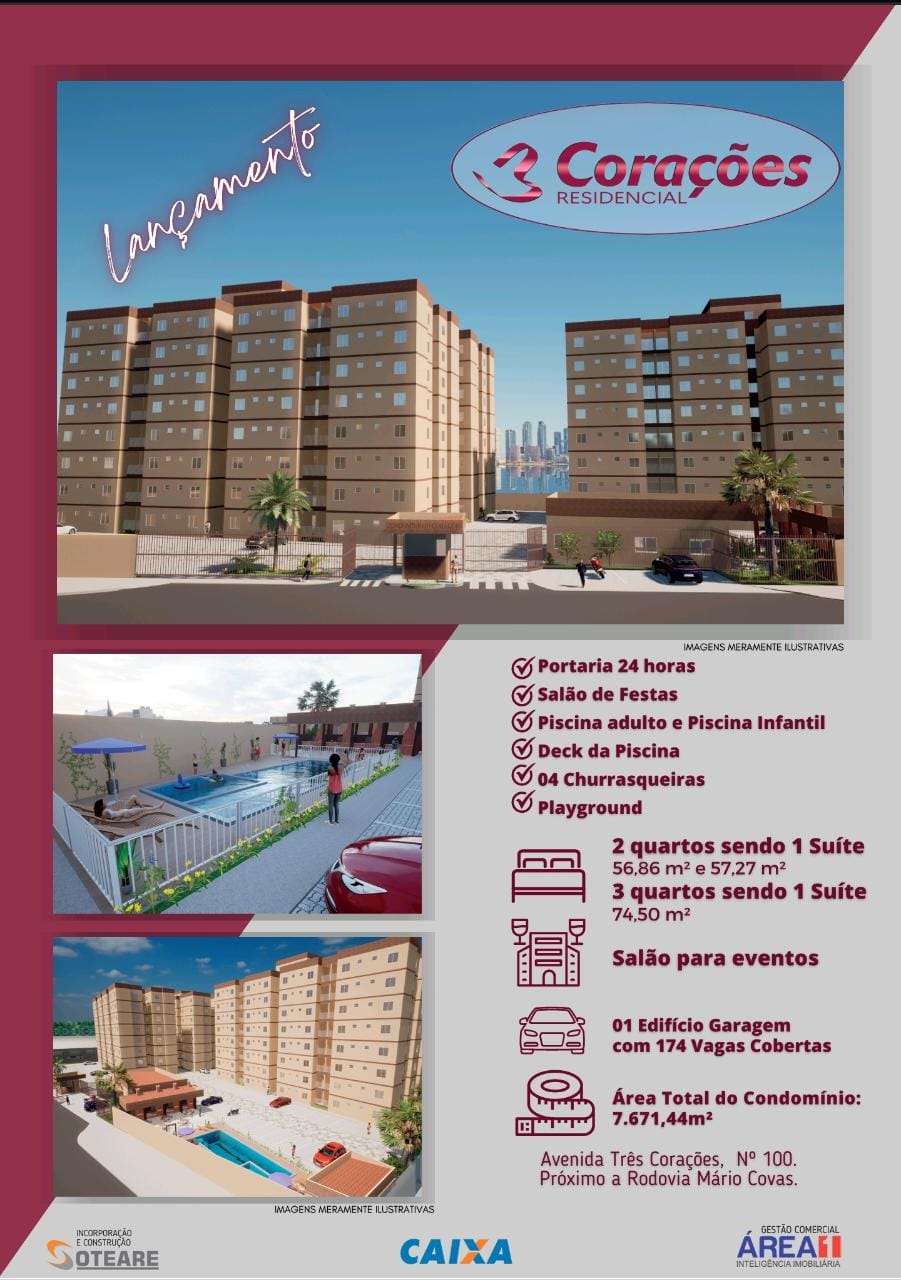 Apartamento com 3 Quartos à Venda, 76 m²em coqueiro  - ananindeua