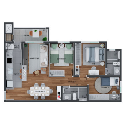 Imagem Apartamento com 3 Quartos à Venda, 74 m² em Tingui - Curitiba