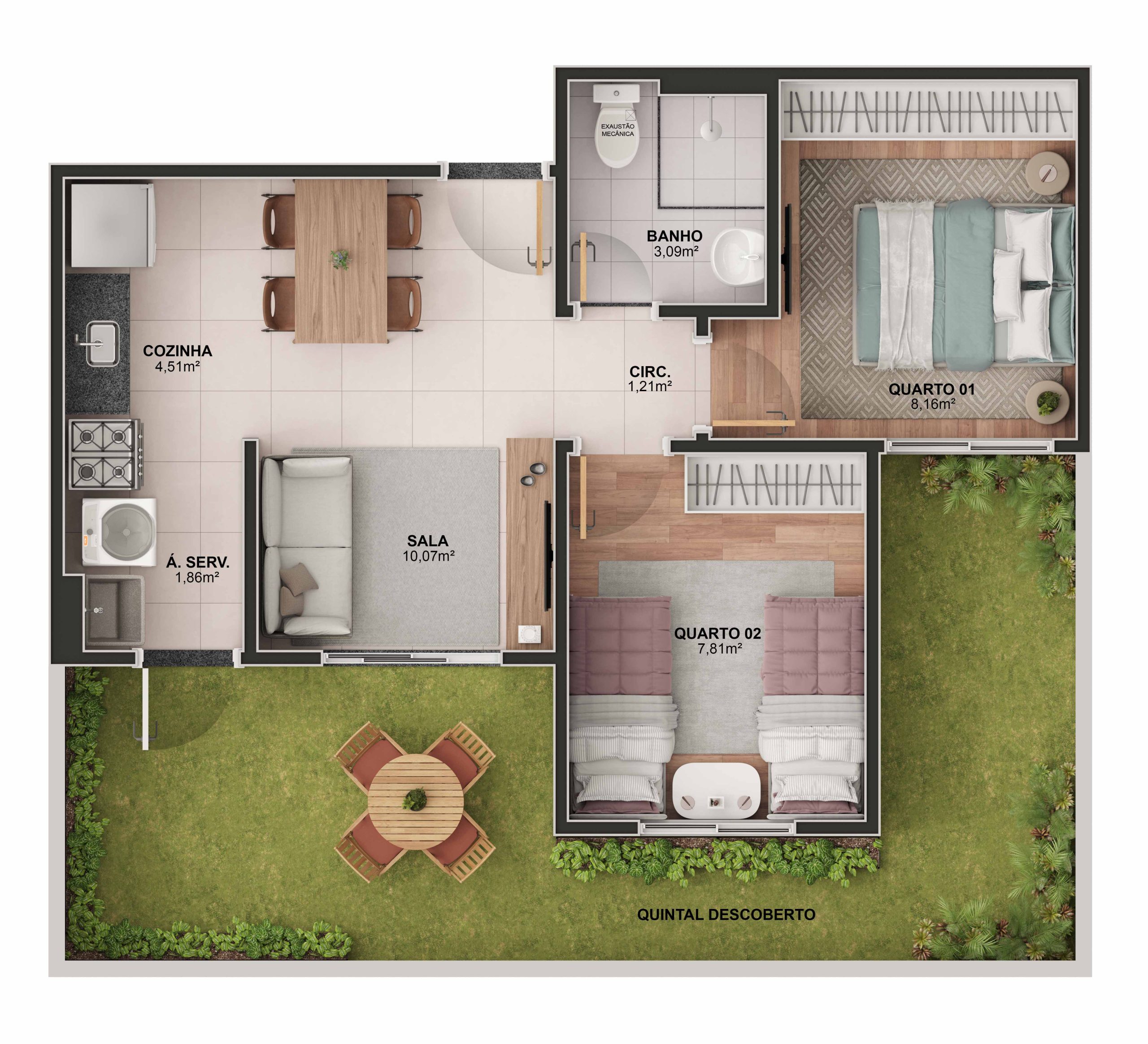 Imagem Apartamento com 2 Quartos à Venda, 43 m² em Vale Encantado - Vila Velha