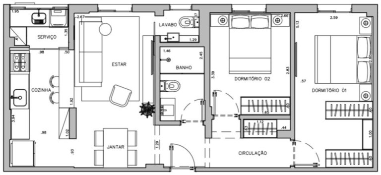 Imagem Apartamento com 2 Quartos para Alugar, 64 m² em Itaim Bibi - São Paulo