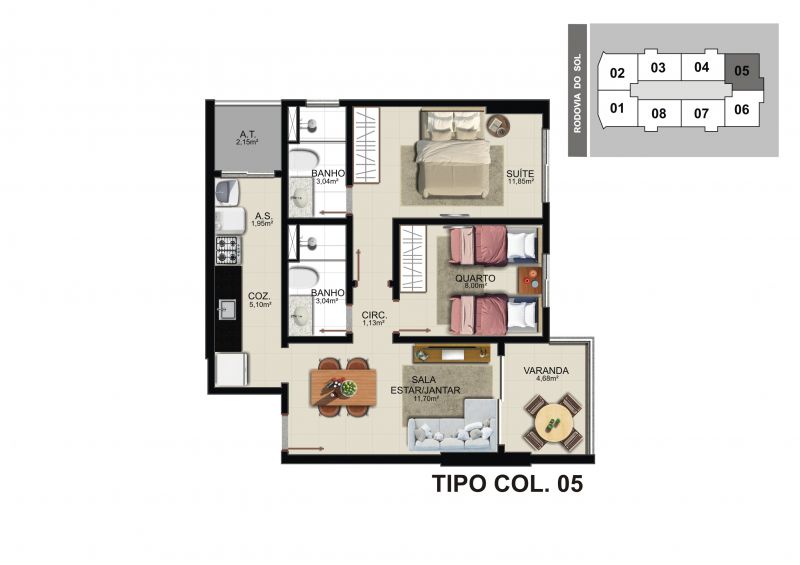 Imagem Apartamento com 2 Quartos à Venda, 90 m² em Praia de Itaparica - Vila Velha