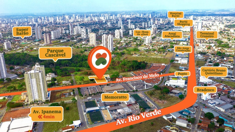 Imagem Apartamento com 3 Quartos à Venda, 61 m² em Vila Rosa - Goiânia