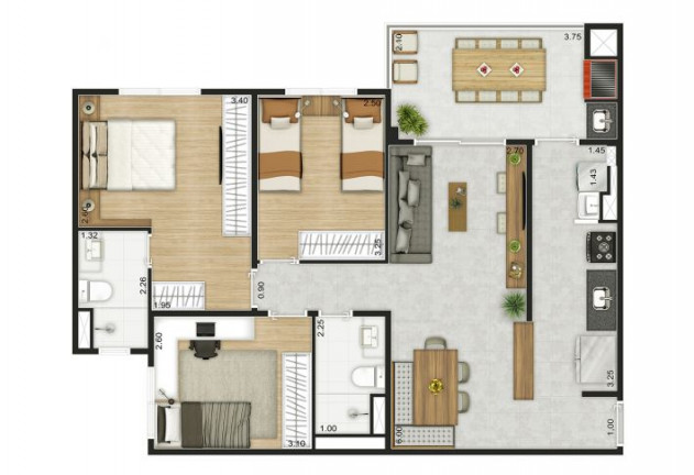 Imagem Edifício Residencial com 3 Quartos à Venda, 81 m² em Vila Isa - São Paulo
