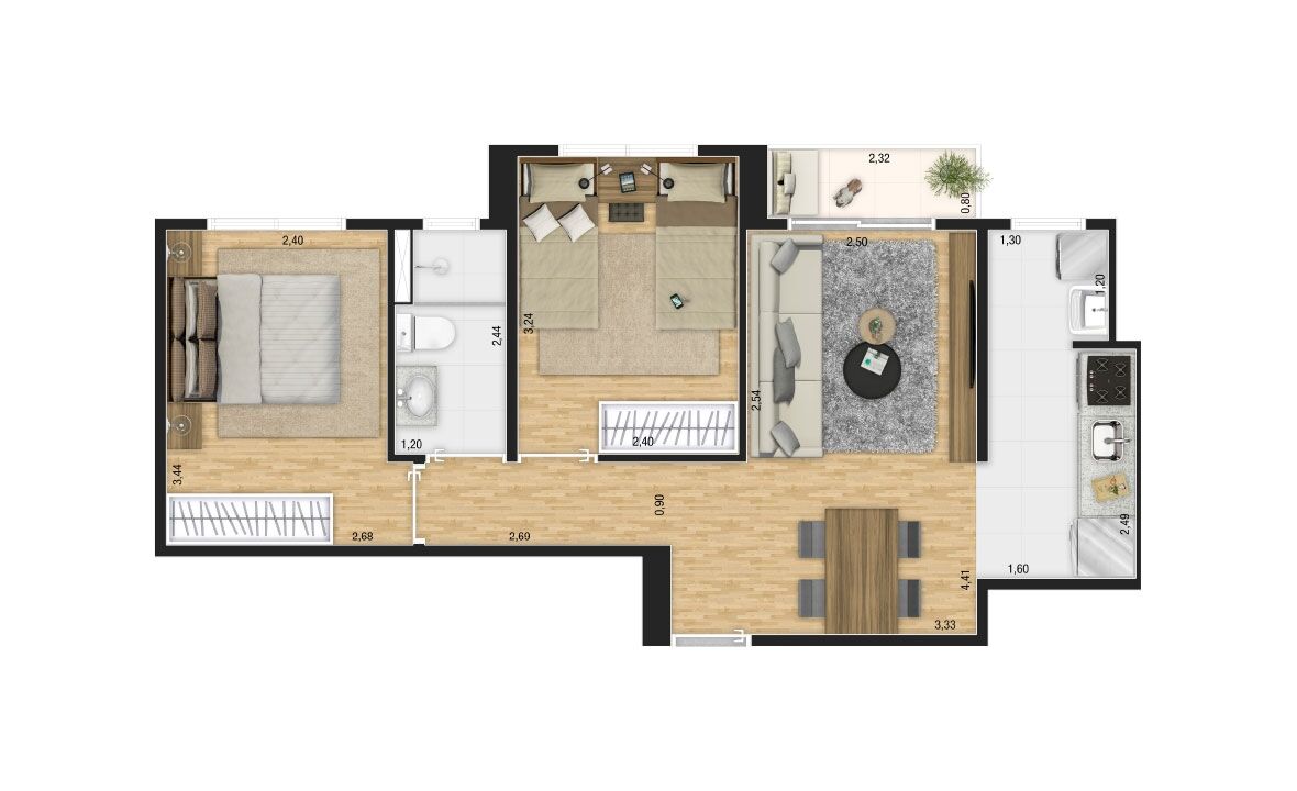 Imagem Apartamento com 2 Quartos à Venda, 47 m²em Santa Terezinha - São Bernardo do Campo