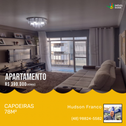 Apartamento com 3 Quartos à Venda, 78 m² em Capoeiras - Florianópolis